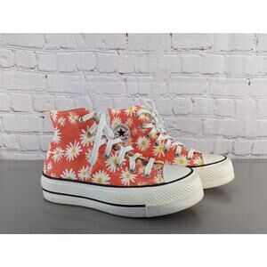 Converse Lift Ox Camp Daisies Platform Trainers UK 4/US 6 VGC